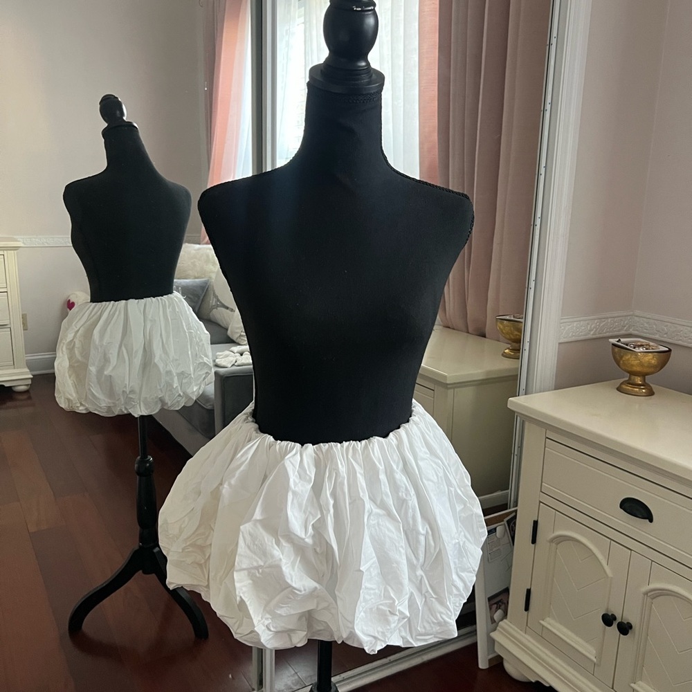 MAJORELLE White Bubble Mini Skirt